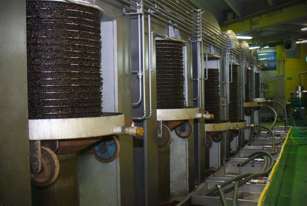 Presse olearie durante la lavorazione